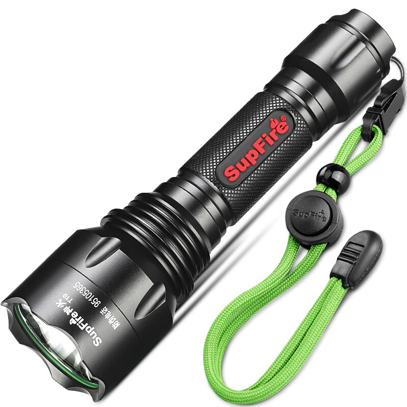 Superfire T10 strong light flashlight long-range LED rechargeable self-defense riding outdoor lamp