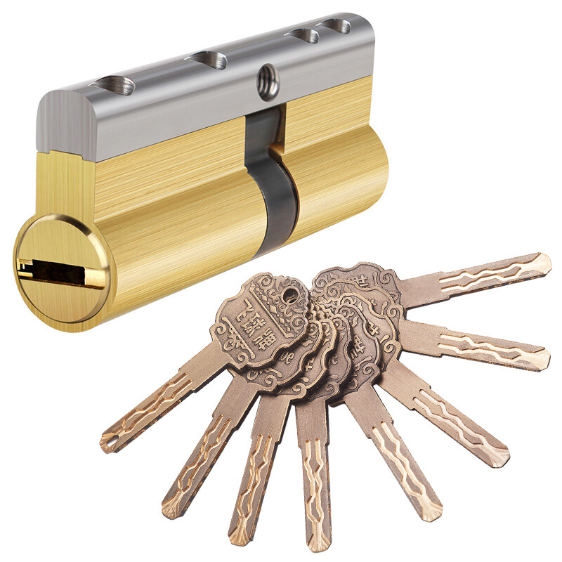Fly. Globe anti-theft door class C lock cylinder pure copper super class B lock cylinder anti violence multi track lock cylinder K (32.5 + 42.5)