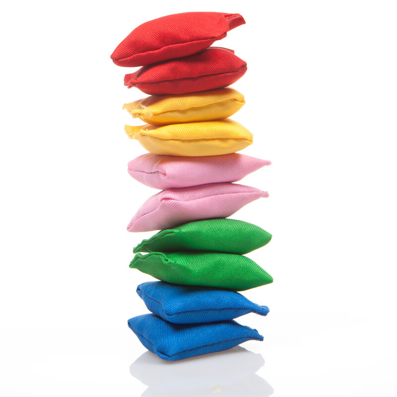 Rice bear children's sandbag flat sandbag washable polyester sandbag throwing game toys for kindergarten and primary school 10 packs