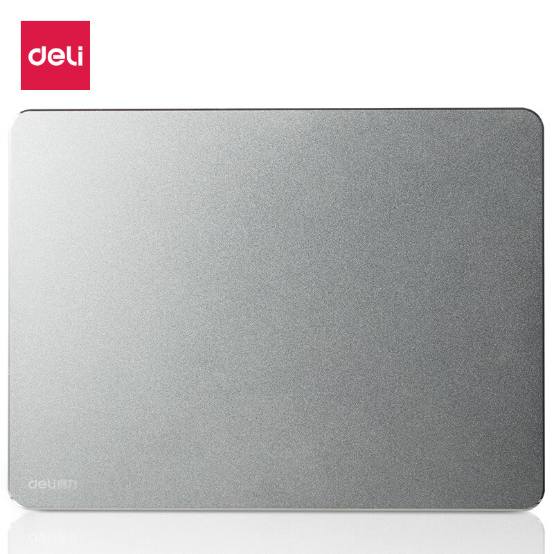 Deli metal anti slip mouse pad office game aluminum alloy mouse pad silver 83000