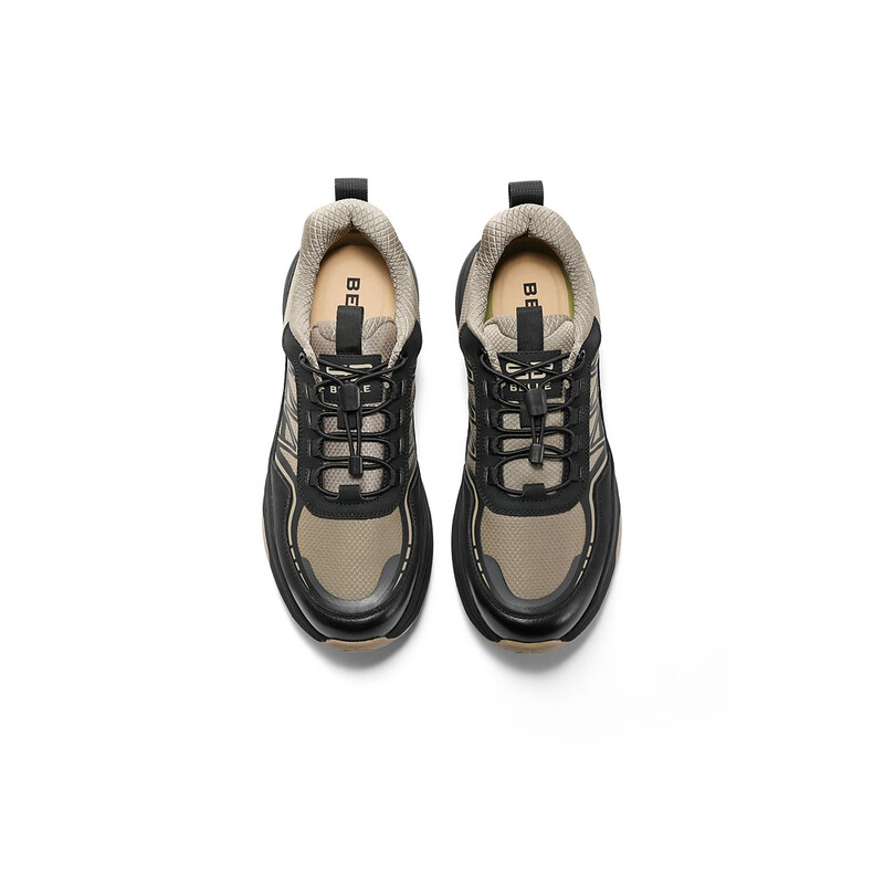 百丽休闲运动鞋男鞋2023冬新商场同款户外山系登山鞋8DC01DM3预售 杏色 38