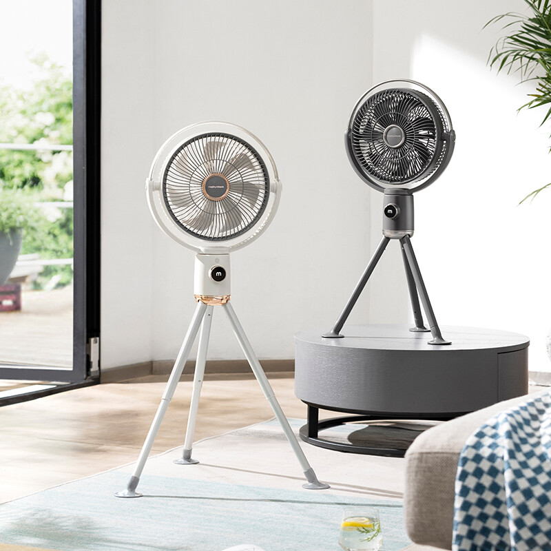 摩飞电器（Morphyrichards）电风扇 家用无线立式风扇落地扇 户外长续航遥控直流变频伸缩便携电扇 MR3700白