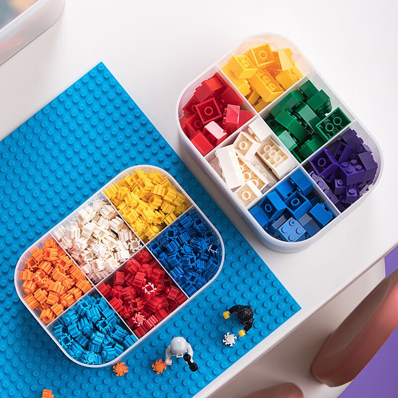 茶花（CHAHUA）茶花收纳盒桌面小盒子收纳格半透明磨砂 美纳带把手收纳盒150006