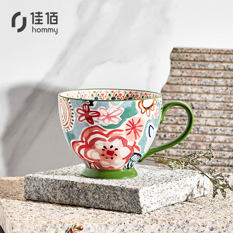 Jiabai American Creative Mug ceramic cup male and female couple cup large capacity milk coffee tea cup