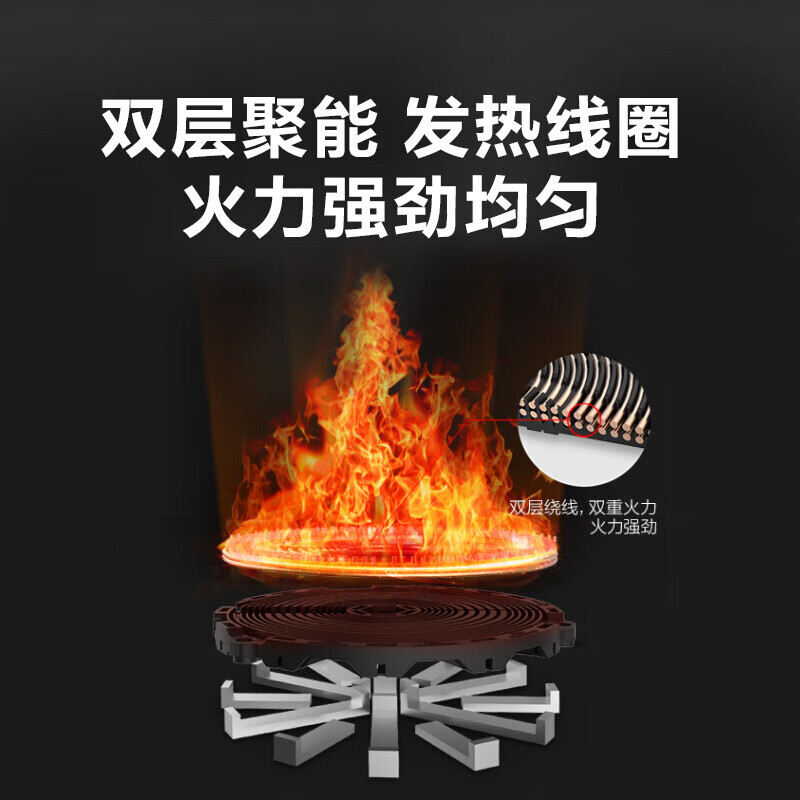 美的（Midea） C21-RT2170智能电磁炉超薄触摸爆炒大火力火锅匀火大线圈多功能2100W