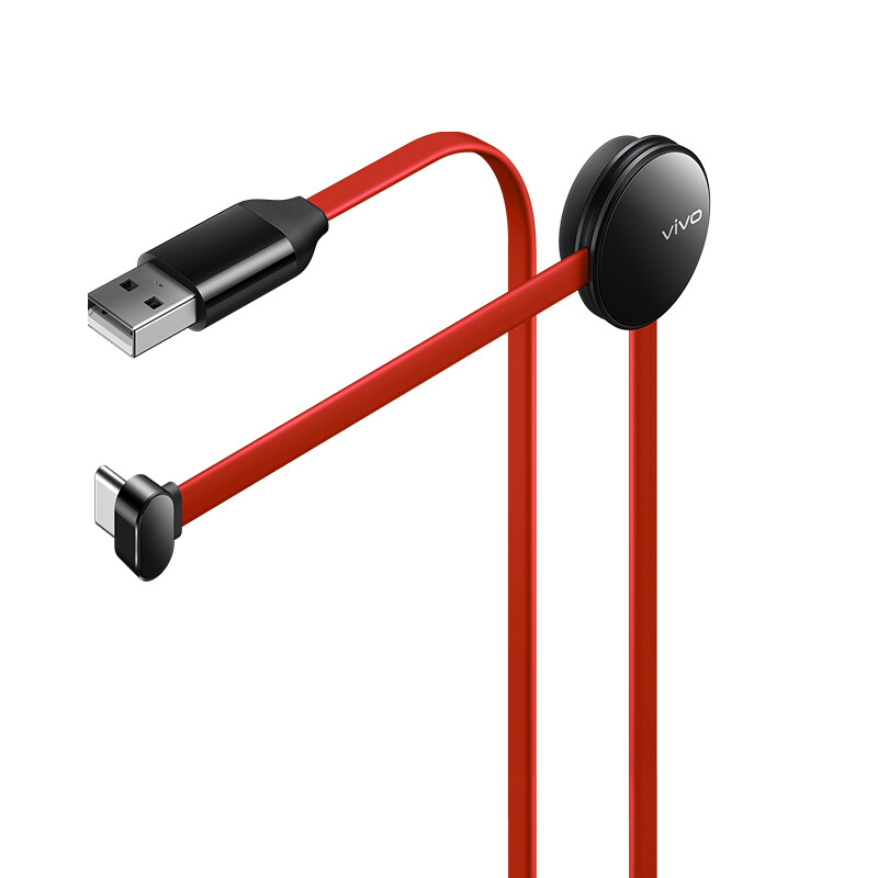 Vivo original type-C flash charging mobile game data cable-2a red and black, suitable for iqoo / Z5 / x27, etc