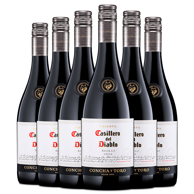 红魔鬼官旗红酒智利原瓶进口红酒干露红魔鬼葡萄酒750ml6瓶整箱西拉