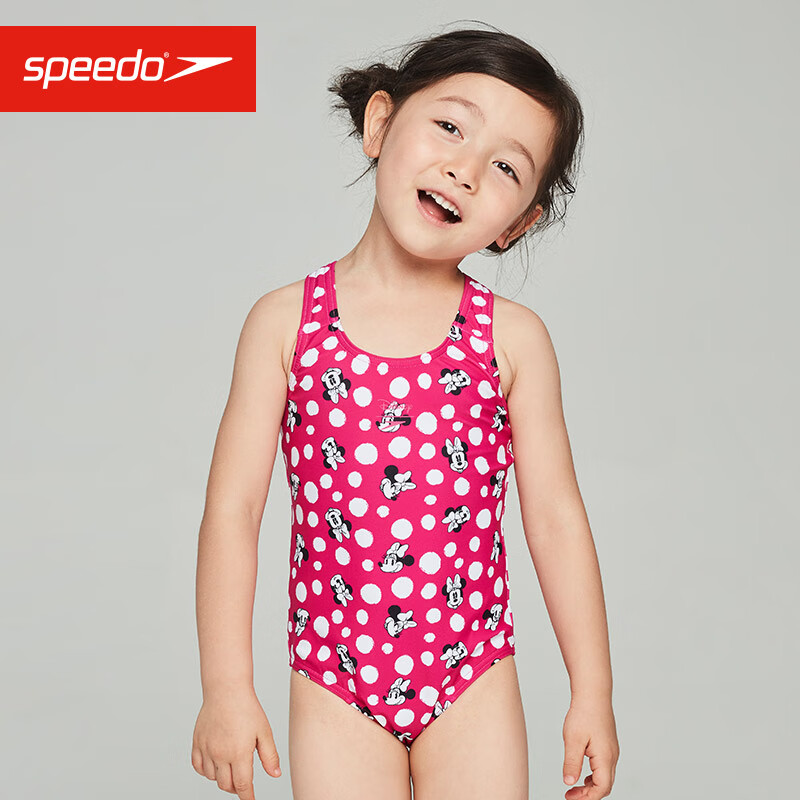 SPEEDO / Speedo children's swimsuit infant Disney series Minnie infant one-piece swimsuit chlorine resistant fast dry swimming training 807970d797 Pink / Black 5