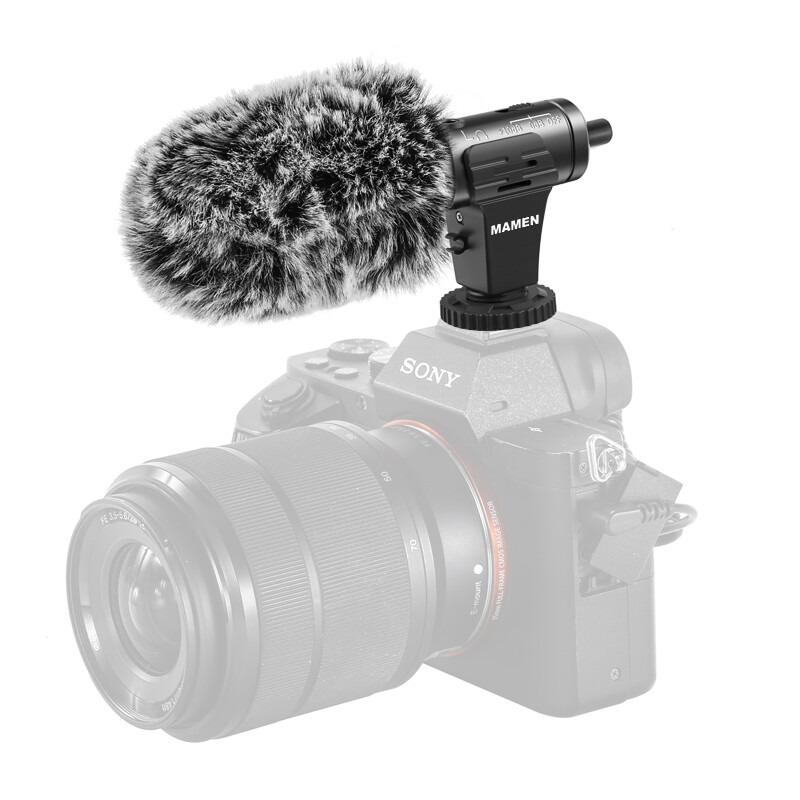 Mamen km mic-07 gun microphone professional SLR camera vlog radio microphone Canon Nikon Sony SLR micro single phone interview recording