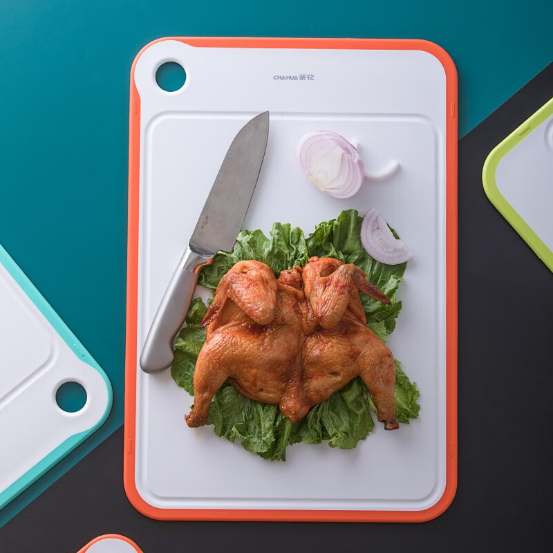 茶花切菜板砧板粘板辅食厨房塑料家用菜板架刀板壁挂面板 海波尔防滑砧板 M（024002）