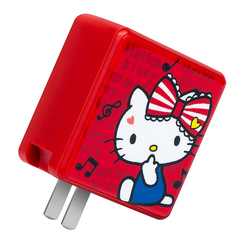 Hello Kitty Apple PD charger 18W double port fast charging head cartoon folding small and portable for iphone11pro / xsmax / iPad Huawei Xiaomi wonderful notes