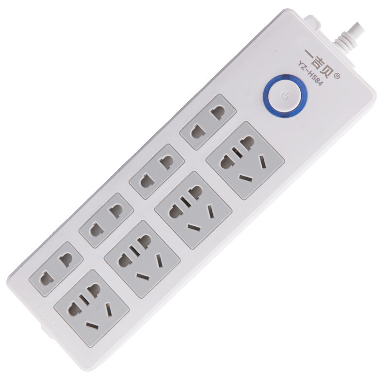 Yijibei patch panel / plug row / socket / plug row / wiring board / new national standard patch panel 8-Position 1.8m main control switch yz-h584
