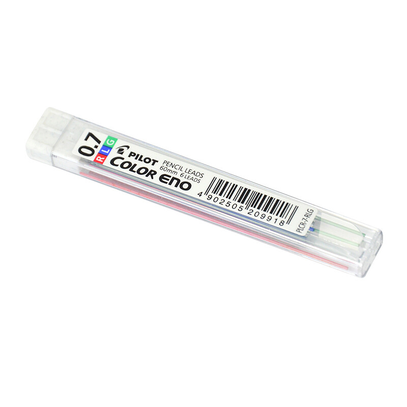 Japan pilot color movable pencil lead / automatic lead 0.7mm red / Blue / Green 3-color 6-Piece plcr-7-rlg imported