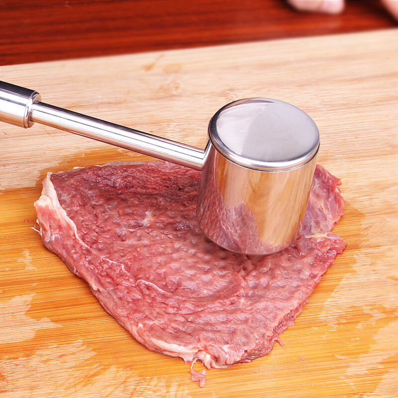 Baijie thickened stainless steel meat hammer meat steak hammer loose meat hammer meat hammer meat hammer