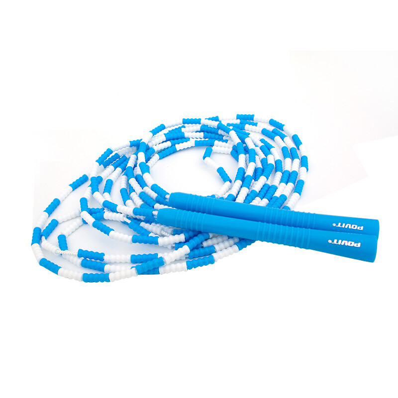 Puweite Povit bamboo 7m group rope skipping wear-resistant PVC multi person rope skipping multi person extended rope blue p-122