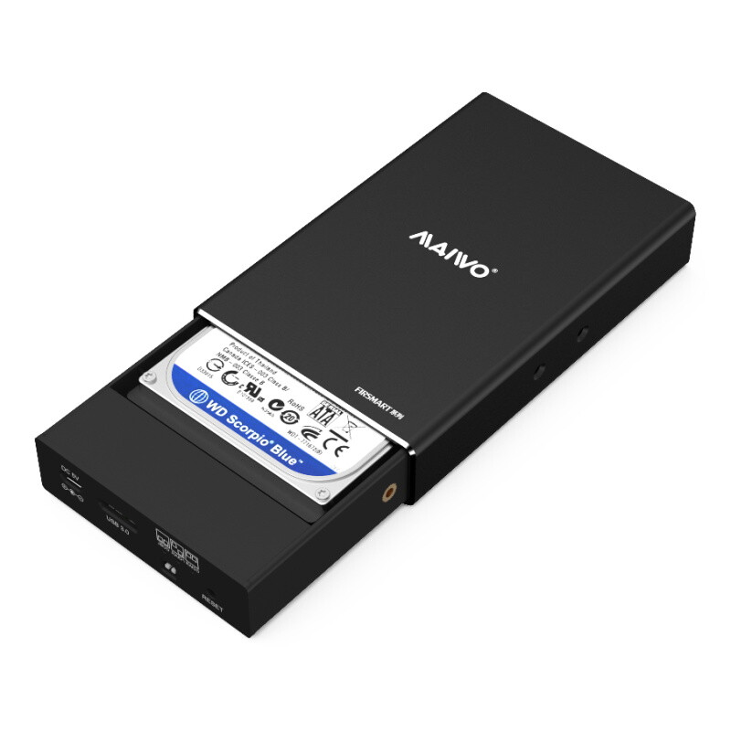 Maiwo k25272 hard disk case dual disk case suitable for 2.5-inch notebook SATA mechanical hard disk / SSD solid state black