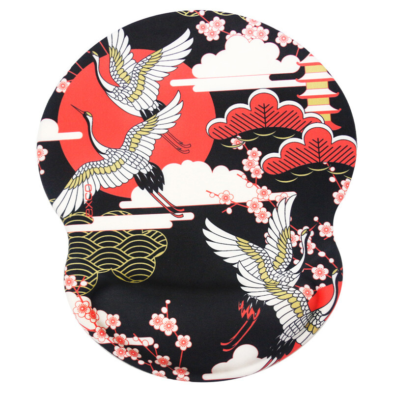 Yishiku EXCO crane mouse pad wrist guard classic ergonomics thickened business home office wrist pad cloth wrist support anti-skid mouse pad msp016