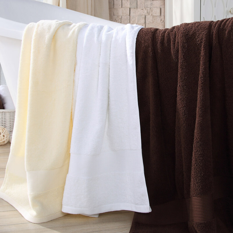 Kangerxin five-star hotel bath towel pure cotton thickened water absorbent for men and women white 180 * 80cm