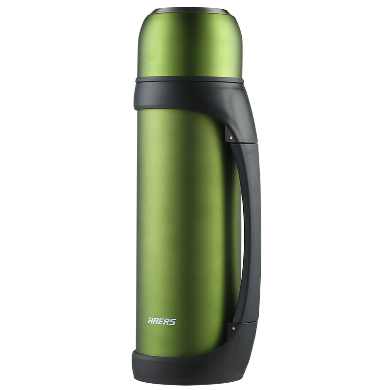 Haers thermos outdoor travel pot 2L stainless steel vacuum thermos thermos car sports kettle green