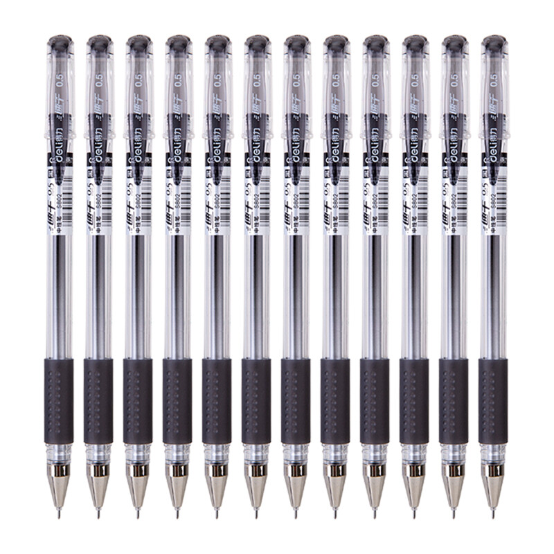 Deli 0.5mm quick drying neutral pen full needle tube 12 pieces / box sg-s802