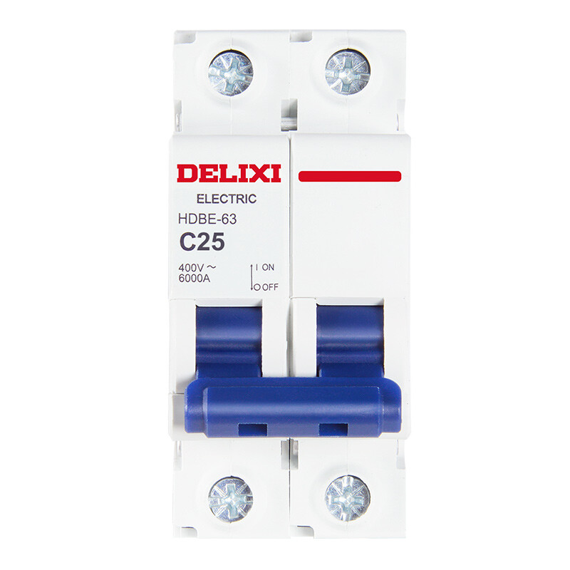 Delixi hdbe632c25 air switch household small double in and double out circuit breaker 2p25a