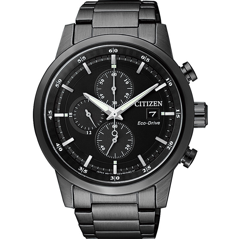 Citizen Watch photokinetic stainless steel black strap multifunctional men's watch ca0615-59e