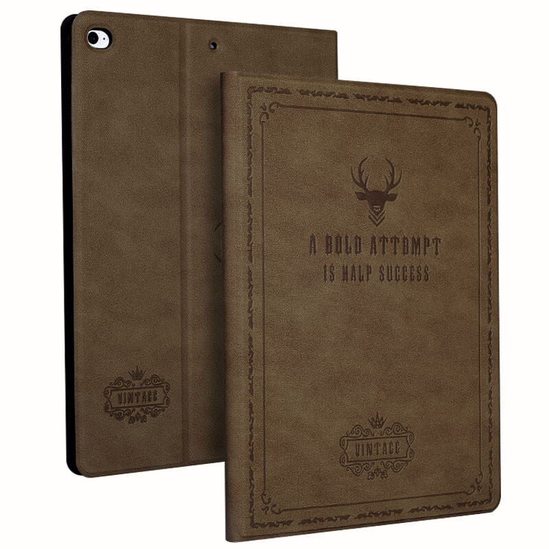 Biaze Apple iPad air2 / air1 / 2017 new iPad Case / leather case intelligent sleep ipad5 / 6 / 7 case business pb42 coffee