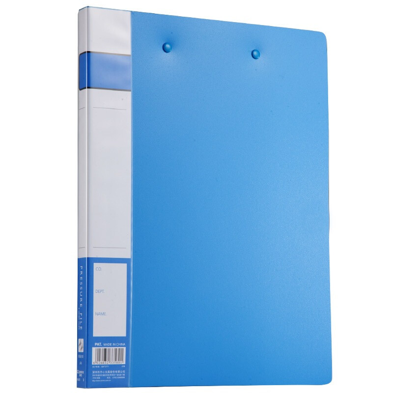 Comix a605 A4 folder / folder / double strong clip blue office stationery