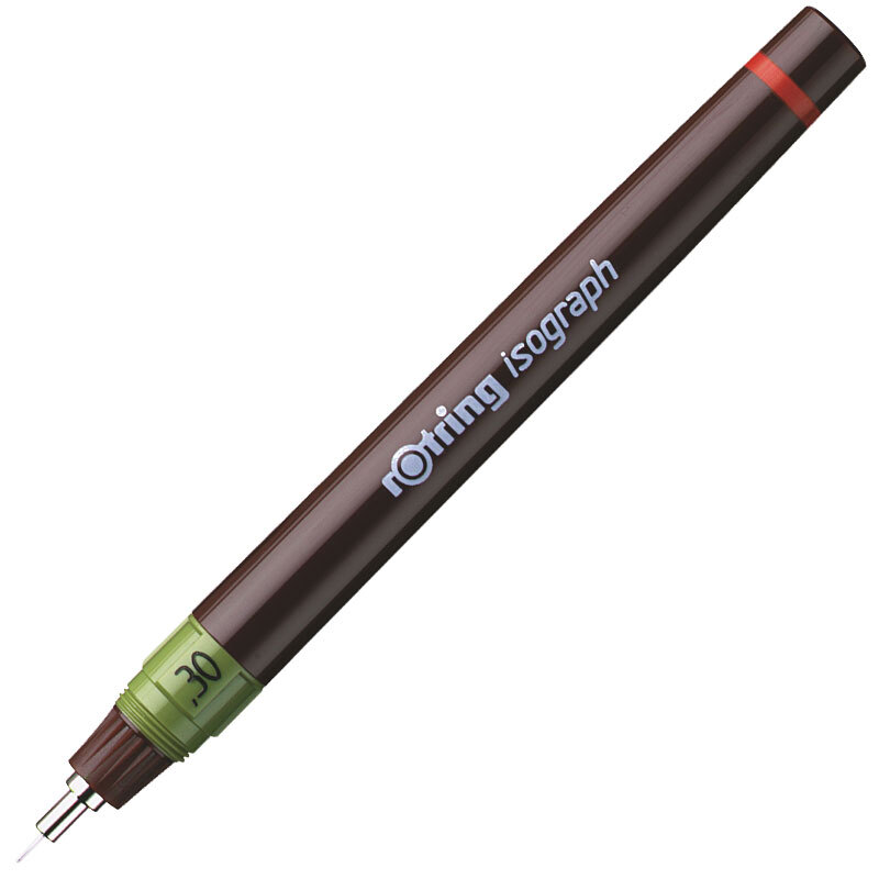 Red ring refilling ink stylus, 0.3mm