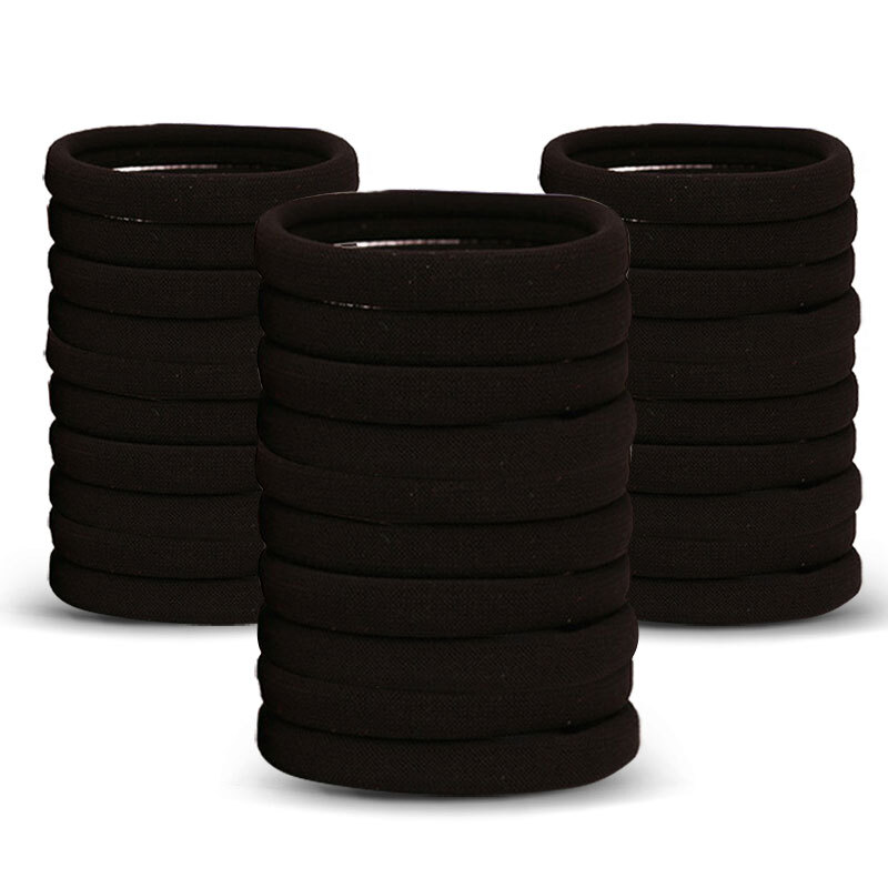 Meifuyu hair loop hair rope Black Nylon Large (30 pieces) seamless high elastic rubber band tie hair rope