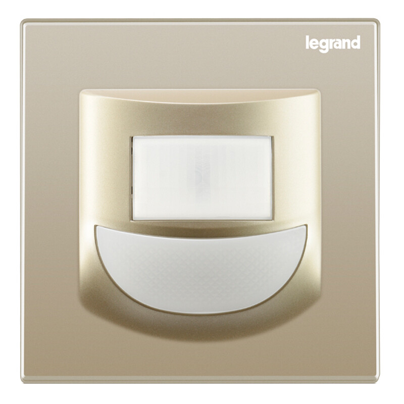 Legrand switch socket panel Shidian Milan gold belt inductive wall foot indicator