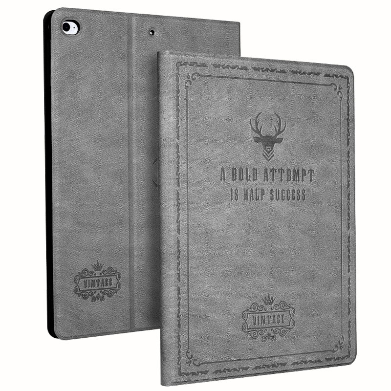 Biaze Apple iPad air2 / air1 / 2017 new iPad Case / leather case intelligent sleep ipad5 / 6 / 7 case business pb42 gray
