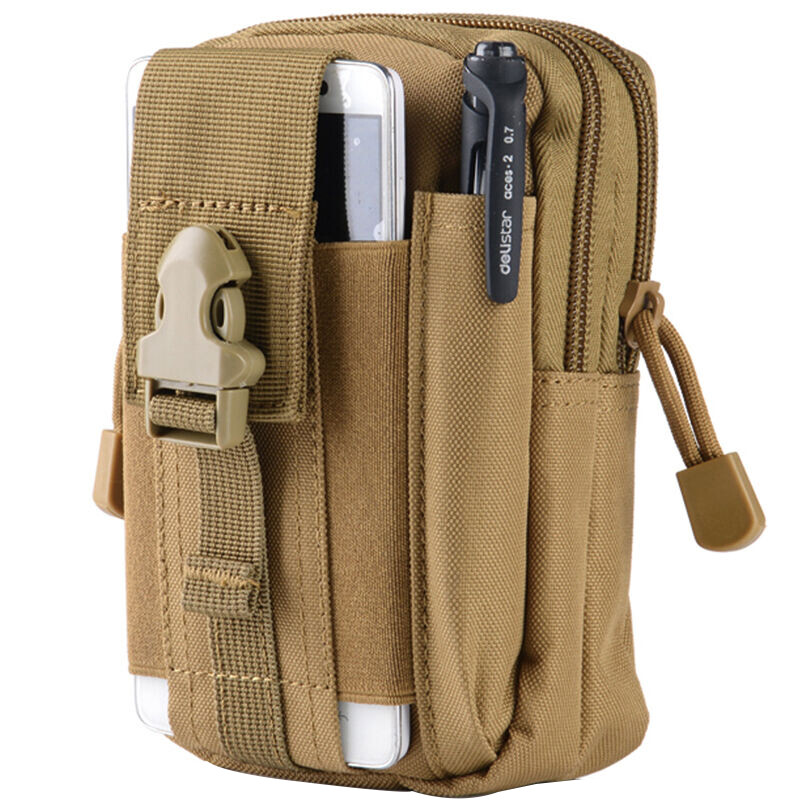 Thornwolf outdoor running pendant multifunctional storage anti splash nylon mobile phone sundry bag military fan tactical waist bag clcx3006 Khaki