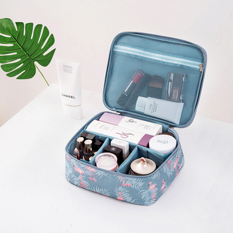 Wutong Annan large capacity multi-layer split Travel Wash Bag, compartment, cosmetic bag, cosmetic classification pack, flamingos