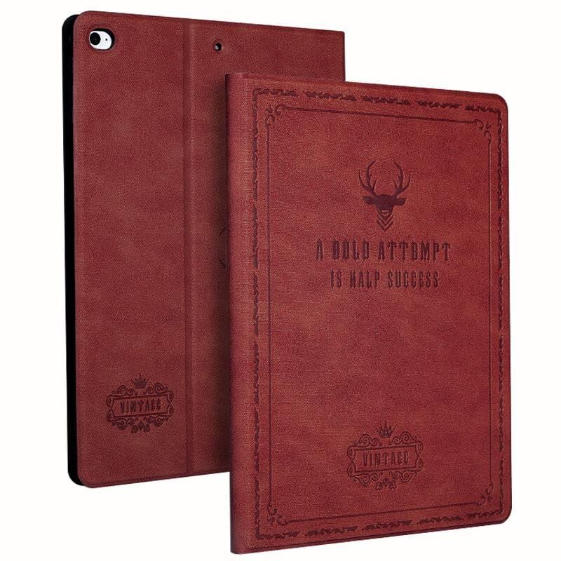 Biaze Apple iPad air2 / air1 / 2017 new iPad Case / leather case intelligent sleep ipad5 / 6 / 7 case business pb42 Burgundy