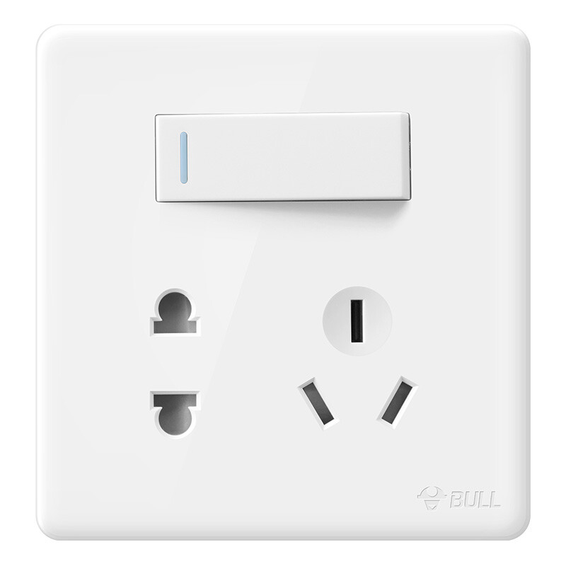 Bull switch socket G28 series one opening double control five hole switch socket 86 panel g28e334 Pearl White concealed installation