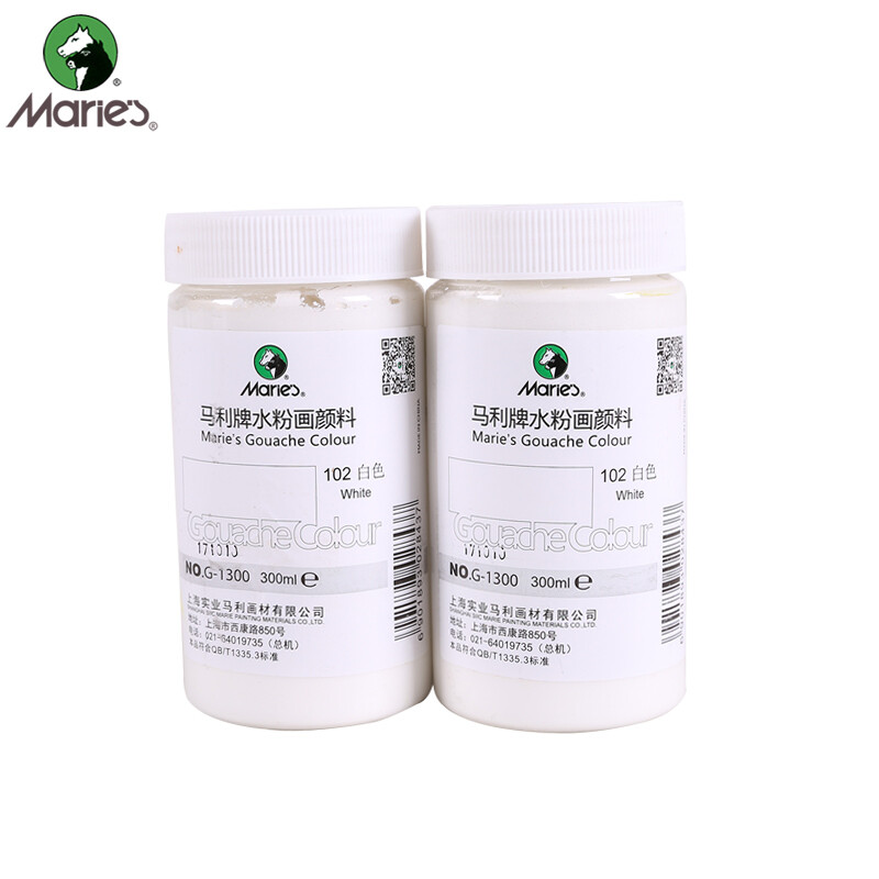 Marie's gouache paint 300ml-102 white jg1300