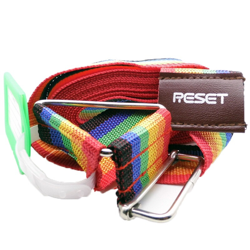 Reset rst-031 checked travel trolley case packing belt binding binding belt cross packing belt colorful tag