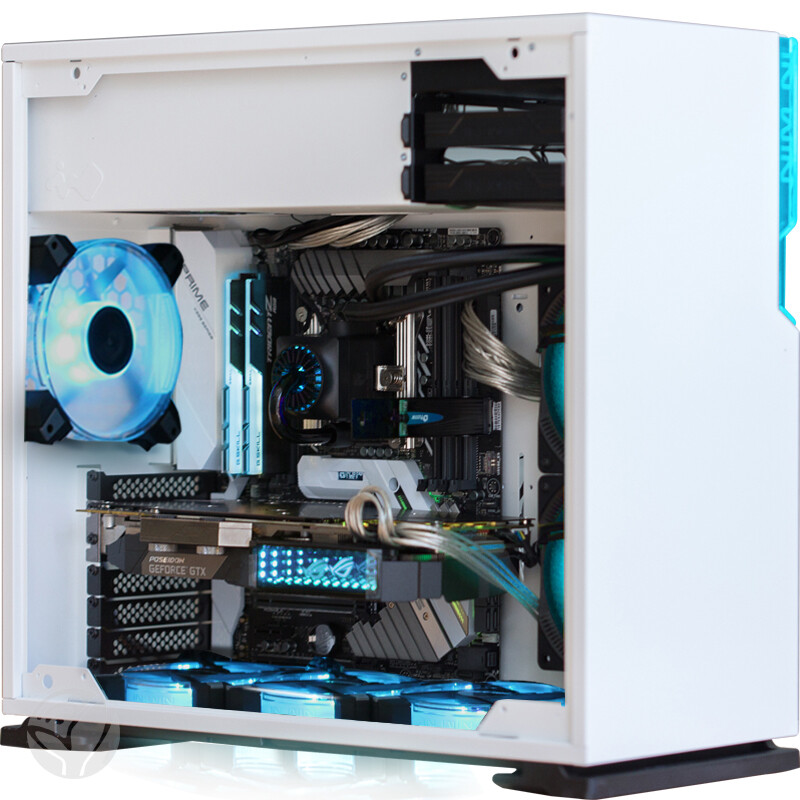 Yingguang (in win) 101 white computer mainframe box (support ATX motherboard / 240 water cooling row / glass side transparent / back line / USB3.0 * 2)