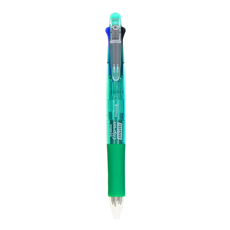 Zebra b4sa1 four-color ball point pen with automatic pencil (four-color ball point pen + Pencil) multi-functional multi-color pen green rod imported from Japan