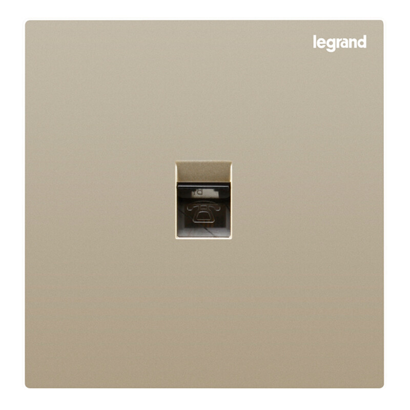 Legrand switch socket panel Shidian Milan gold frameless large panel one position telephone socket