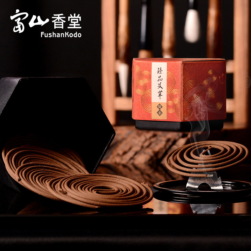 Fushan incense hall wormwood pan incense mosquito repellent incense indoor incense pan incense tea path top quality wormwood incense