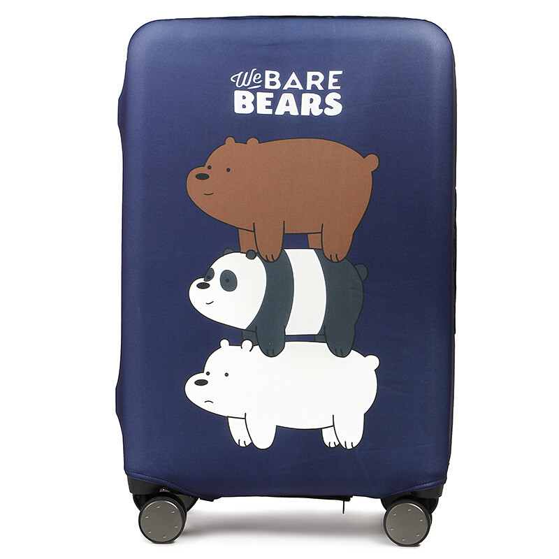 Companion travel case protective cover elastic trunk cover pull case dust cover thickened wear-resistant trolley case cartoon protective cover three white bear 22-24 inch bl4013