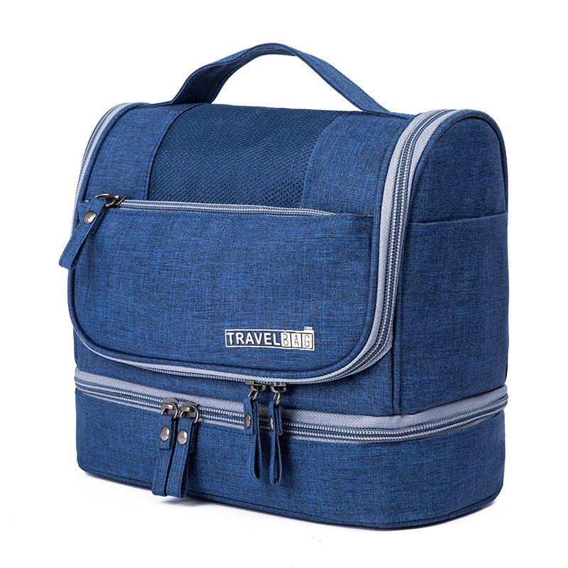 Bangini business trip travel suit wash bag men and women waterproof overseas travel portable business trip storage bag cosmetic bag large capacity dry wet separation wash bag finishing Bag Navy