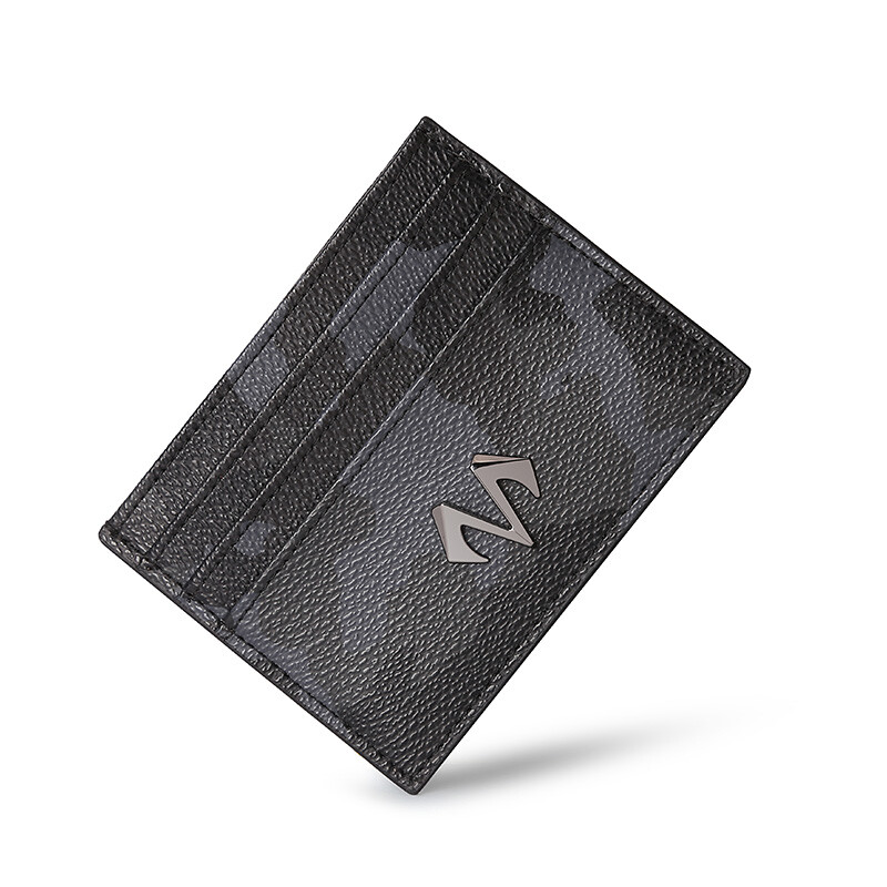 Babama couple card bag multi card slot wallet ultra thin bank card clip camouflage certificate bag multi-functional card sleeve zero wallet grey camouflage