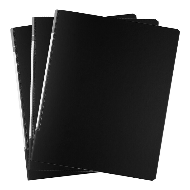 Japan tanosee office 2-hole D-type file folder / data volume A4 / 210 sheets, containing black 3 volumes tdrh-a4-k