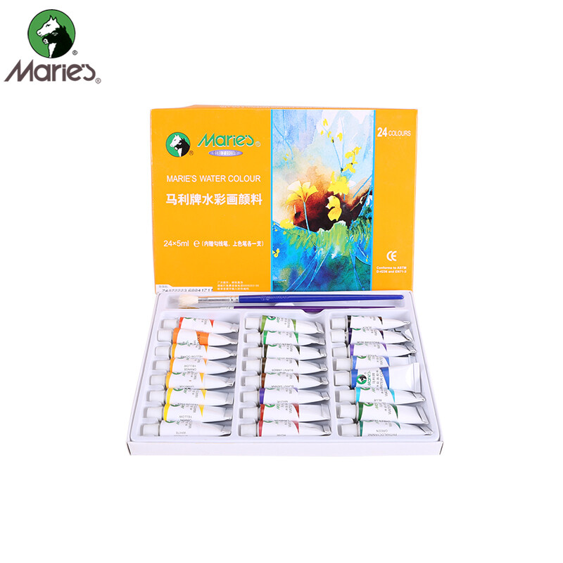 Marie's watercolor paint 24 colors 5ml ge1335