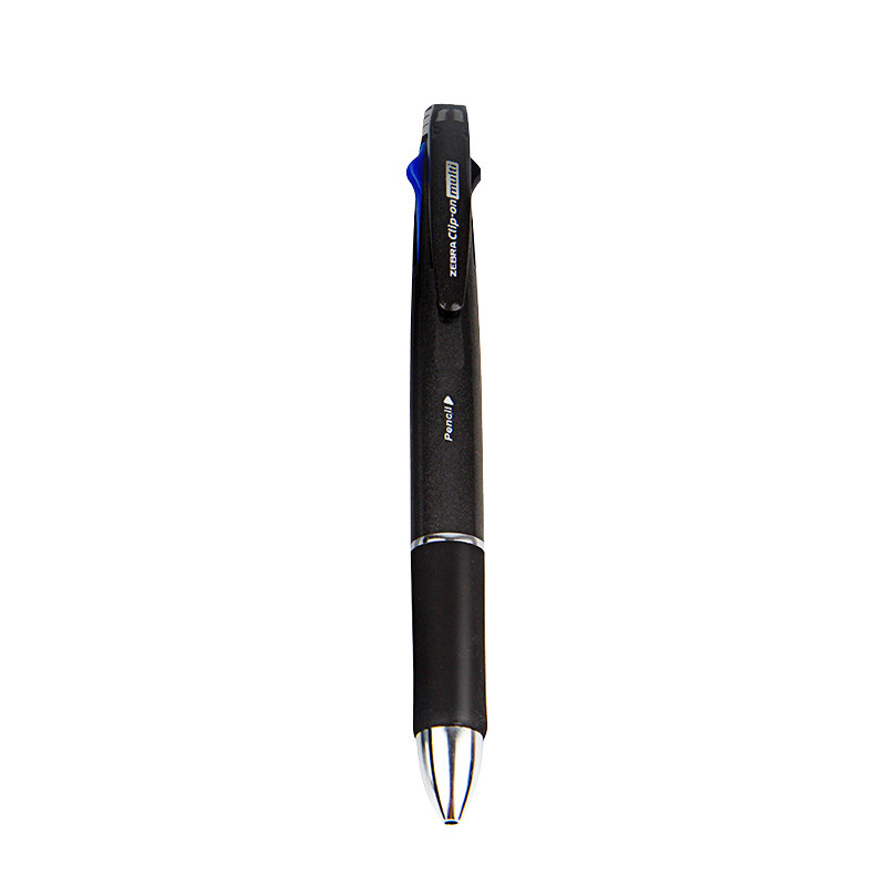 Zebra 5-in-1 multifunctional pen 4-color 0.7 ballpoint pen + 0.5 pencil metallic black b4sa2