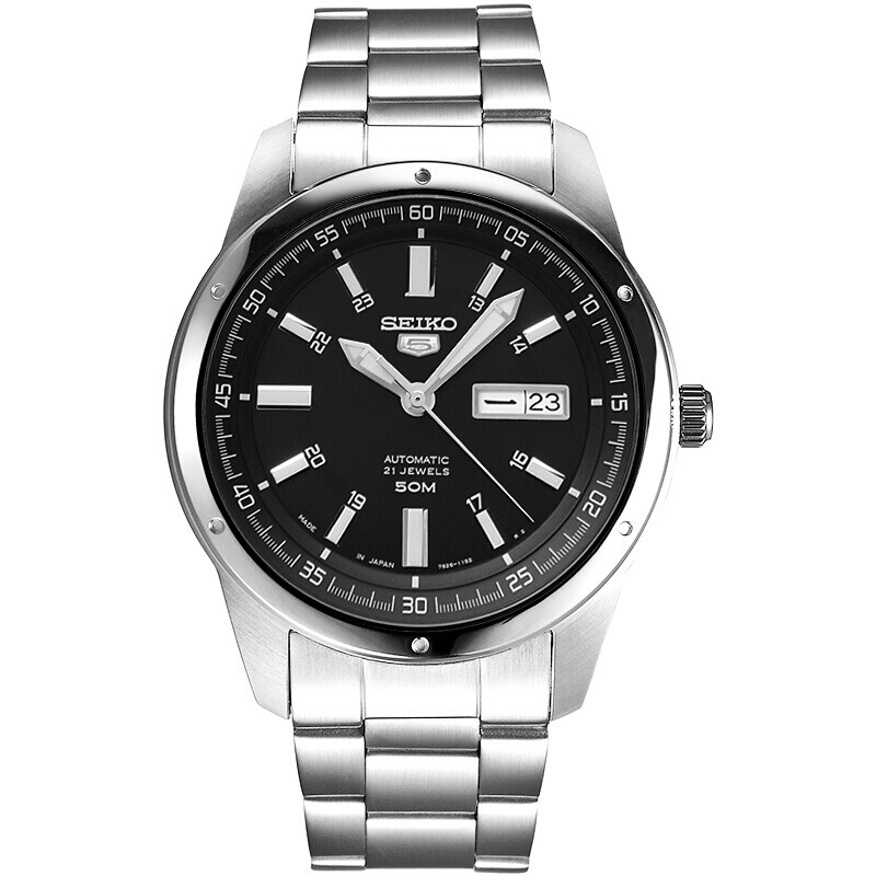 Seiko watch Seiko No. 5 black disk steel strip automatic mechanical watch men's watch snkn13j1 imported from Japan