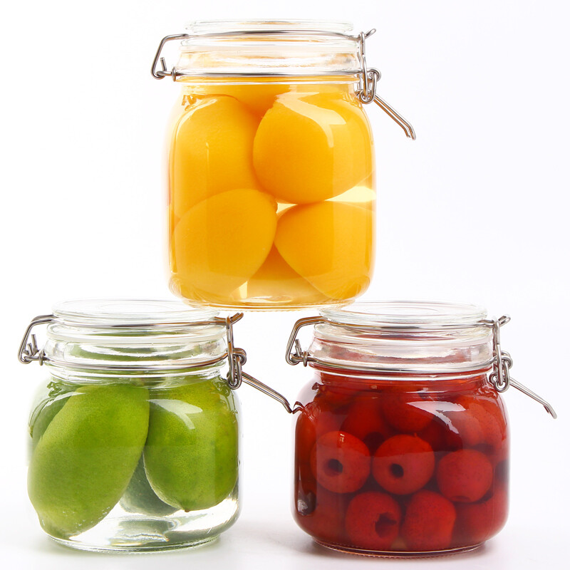 Bestha ares series glass sealed tank (square 750 * 2 + 1000ml) three piece storage bottle pickled garlic glass bottle storage tank fresh-keeping tank